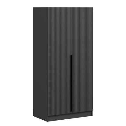 Ντουλάπα 90x210x52 εκ Ανθρακί 506MNR2178