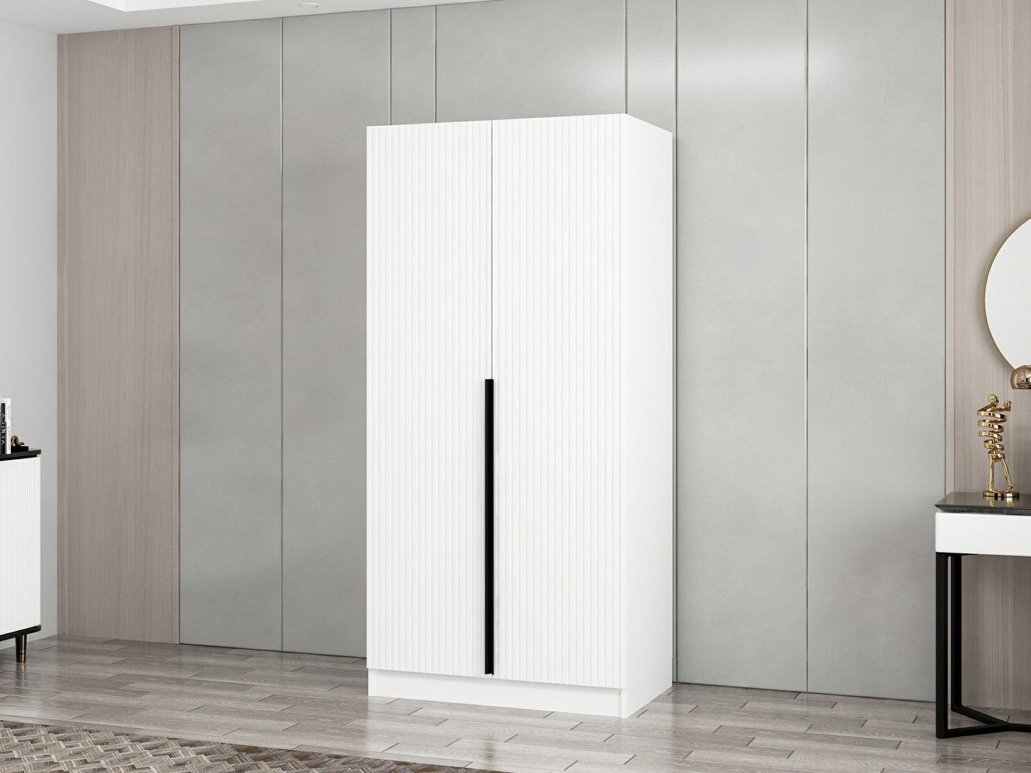 Ντουλάπα 90x210x52 εκ Λευκό 506MNR2179
