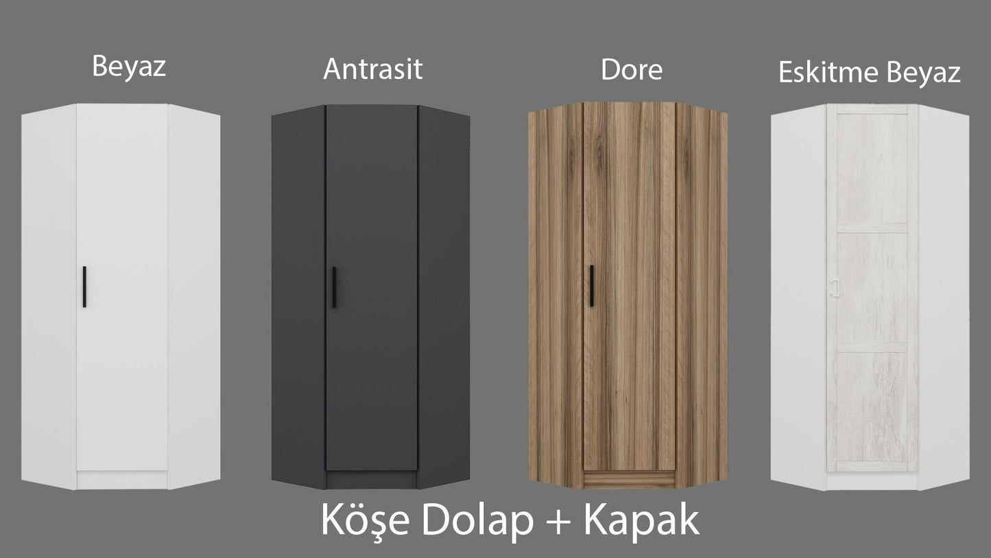 Ντουλάπα 74x190x52 εκ Καρυδί 506MNR2194
