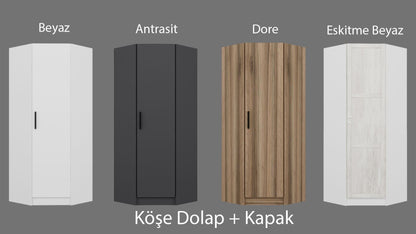 Ντουλάπα 74x190x52 εκ Καρυδί 506MNR2194