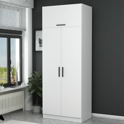 Ντουλάπα 90x235x52 εκ Λευκό 506MNR2219
