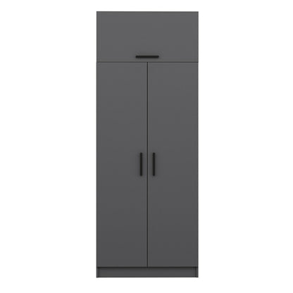 Ντουλάπα 90x255x52 εκ Ανθρακί 506MNR2230