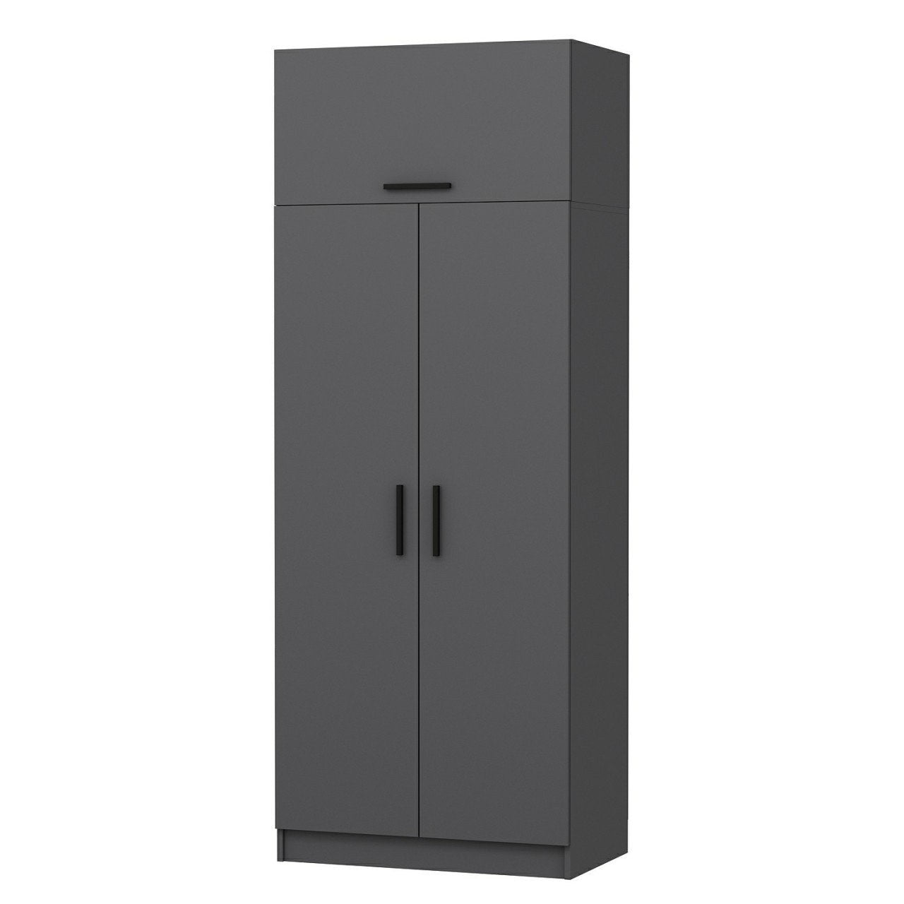 Ντουλάπα 90x255x52 εκ Ανθρακί 506MNR2230