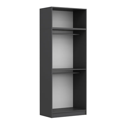 Ντουλάπα 90x255x52 εκ Ανθρακί 506MNR2230
