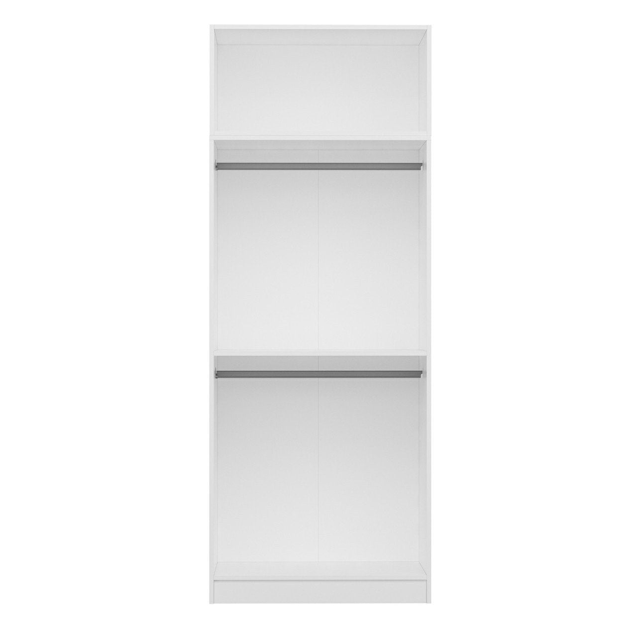 Ντουλάπα 90x255x52 εκ Λευκό 506MNR2236