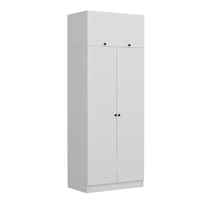 Ντουλάπα 90x190x52 εκ Λευκό 506MNR2241
