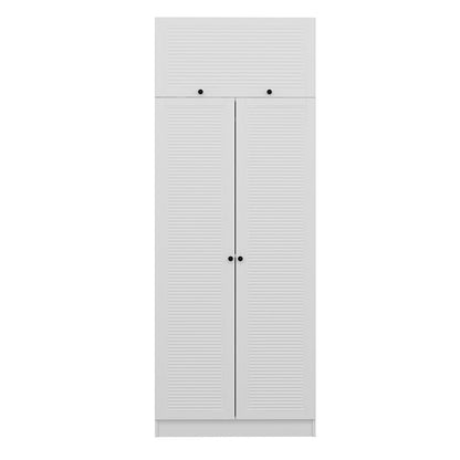 Ντουλάπα 90x190x52 εκ Λευκό 506MNR2241