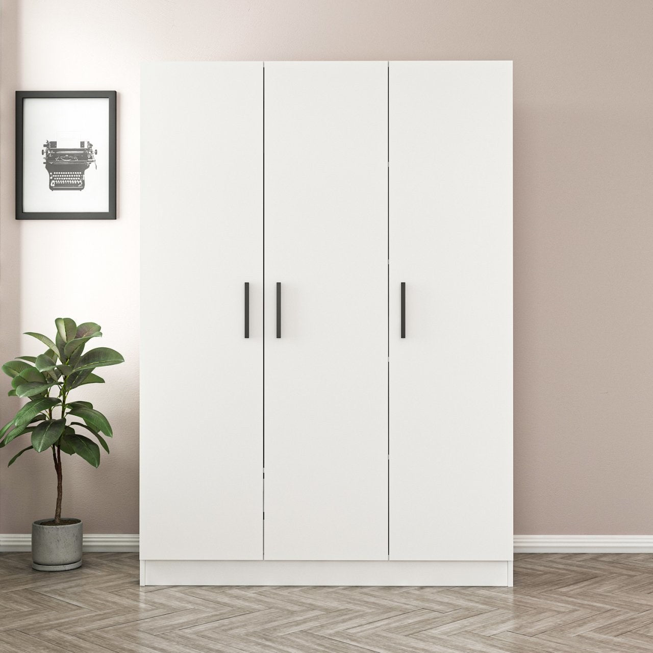 Ντουλάπα 135x190x52 εκ Λευκό 506MNR2249