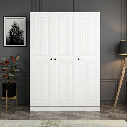 Ντουλάπα 135x190x52 εκ Λευκό 506MNR2257