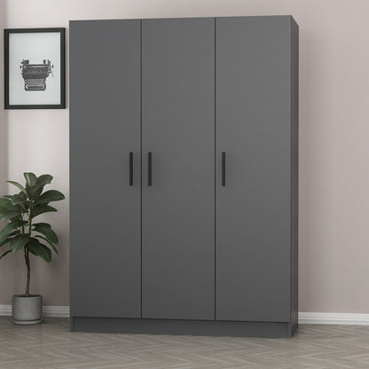 Ντουλάπα 135x190x52 εκ Ανθρακί 506MNR2265