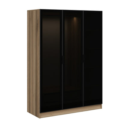 Ντουλάπα 135x210x52 εκ Golden Oak Dark Grey 506MNR2285