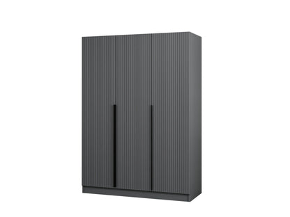 Ντουλάπα 135x210x52 εκ Ανθρακί 506MNR2287