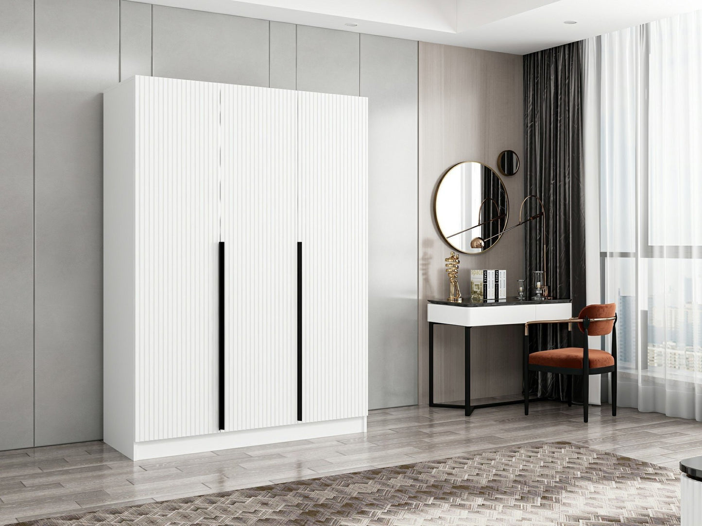 Ντουλάπα 135x210x52 εκ Λευκό 506MNR2288