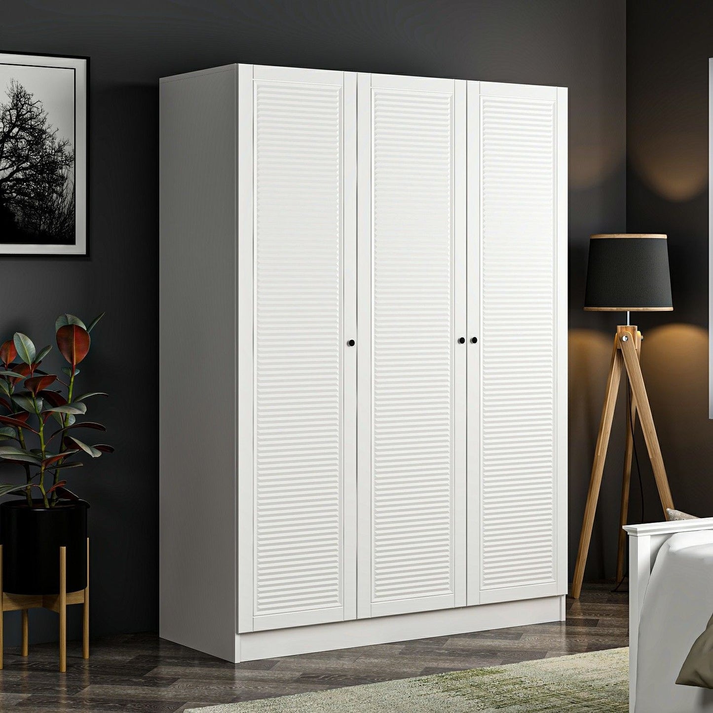 Ντουλάπα 135x190x52 εκ Λευκό 506MNR2290
