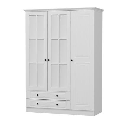 Ντουλάπα 135x190x52 εκ Λευκό 506MNR2405