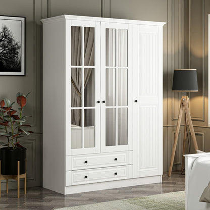 Ντουλάπα 135x210x52 εκ Λευκό 506MNR2406