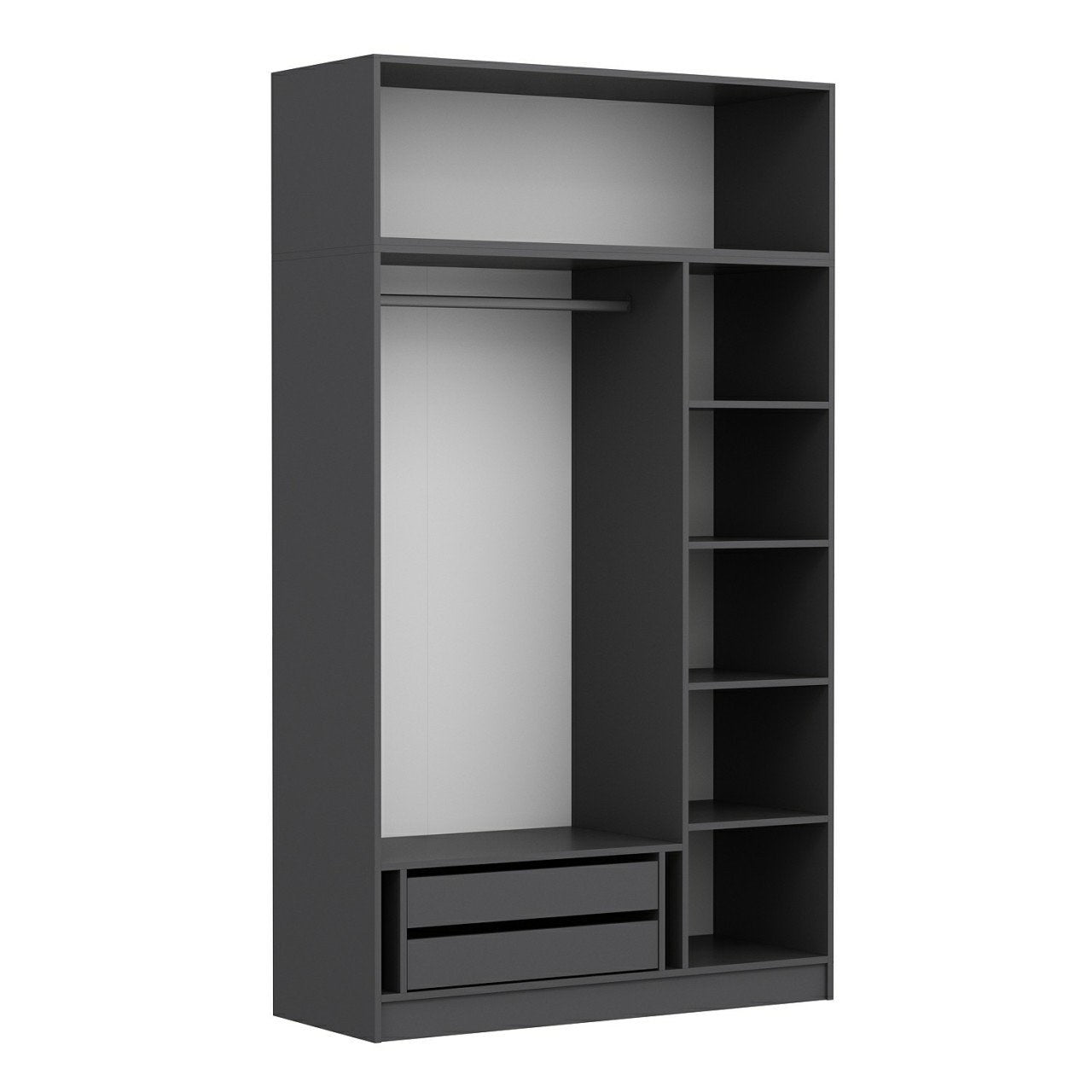Ντουλάπα 135x235x52 εκ Ανθρακί 506MNR2413