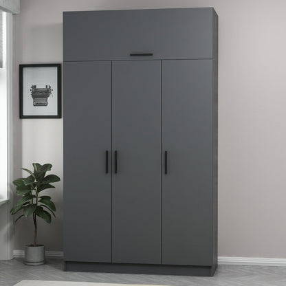 Ντουλάπα 135x255x52 εκ Ανθρακί 506MNR2414