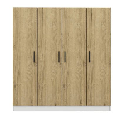 Ντουλάπα 180x190x52 εκ Walnut White 506MNR2432