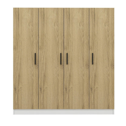 Ντουλάπα 180x210x52 εκ Walnut White 506MNR2433