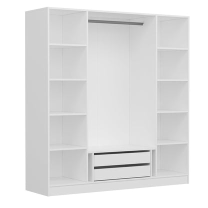 Ντουλάπα 180x190x52 εκ Λευκό 506MNR2442