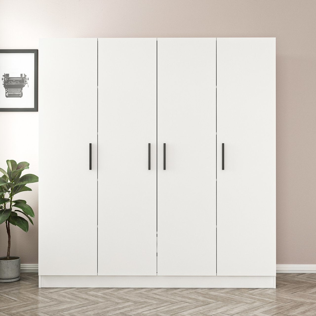 Ντουλάπα 180x210x52 εκ Λευκό 506MNR2443