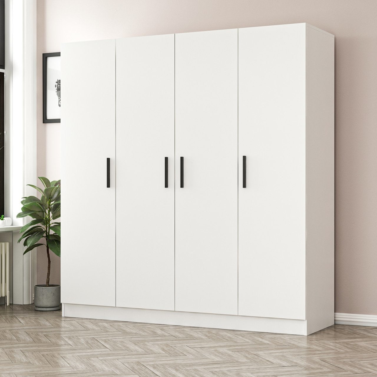Ντουλάπα 180x210x52 εκ Λευκό 506MNR2443