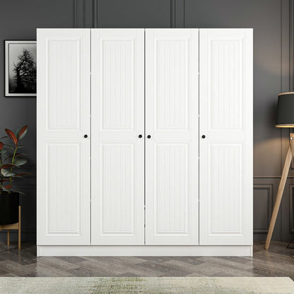 Ντουλάπα 180x190x52 εκ Λευκό 506MNR2454