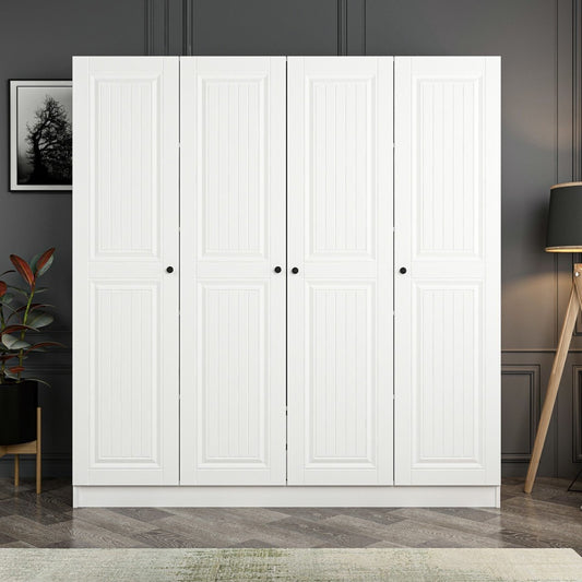 Ντουλάπα 180x190x52 εκ Λευκό 506MNR2454
