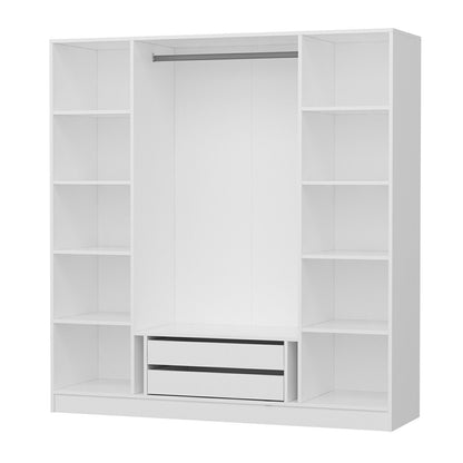 Ντουλάπα 180x190x52 εκ Λευκό 506MNR2454