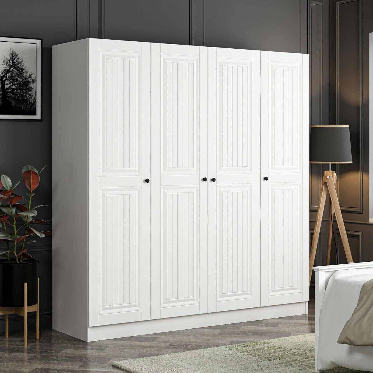 Ντουλάπα 180x210x52 εκ Λευκό 506MNR2455
