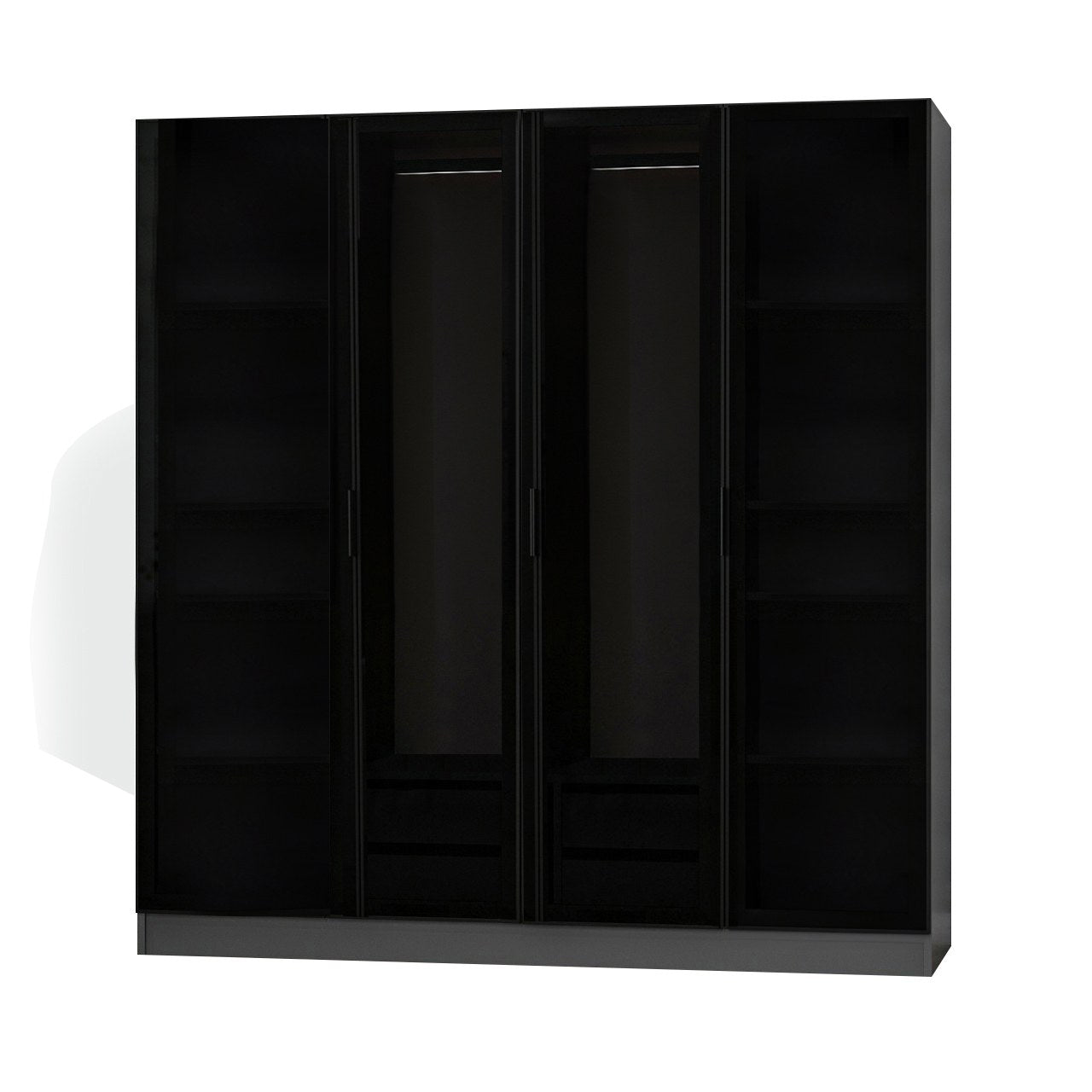 Ντουλάπα 180x190x52 εκ Anthracite Black 506MNR2474