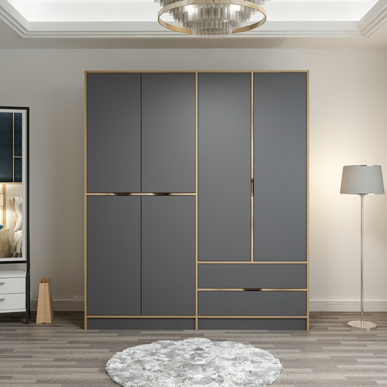 Ντουλάπα 185x208x52 εκ Dore 506MNR2482