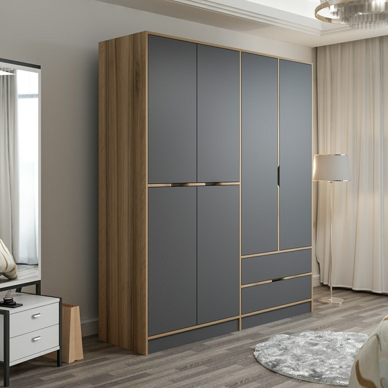 Ντουλάπα 185x208x52 εκ Dore 506MNR2482