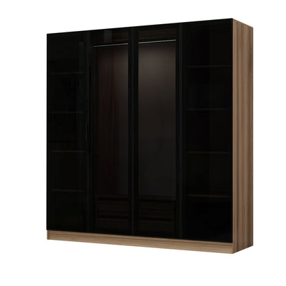 Ντουλάπα 180x210x52 εκ Golden Oak Dark Grey 506MNR2489
