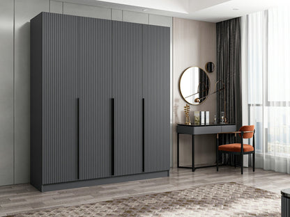 Ντουλάπα 180x210x52 εκ Ανθρακί 506MNR2491
