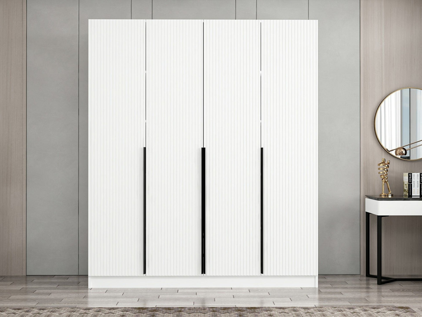 Ντουλάπα 180x210x52 εκ Λευκό 506MNR2492
