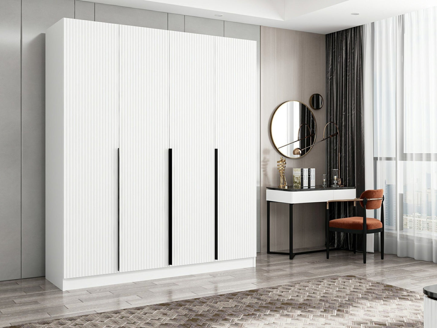 Ντουλάπα 180x210x52 εκ Λευκό 506MNR2492