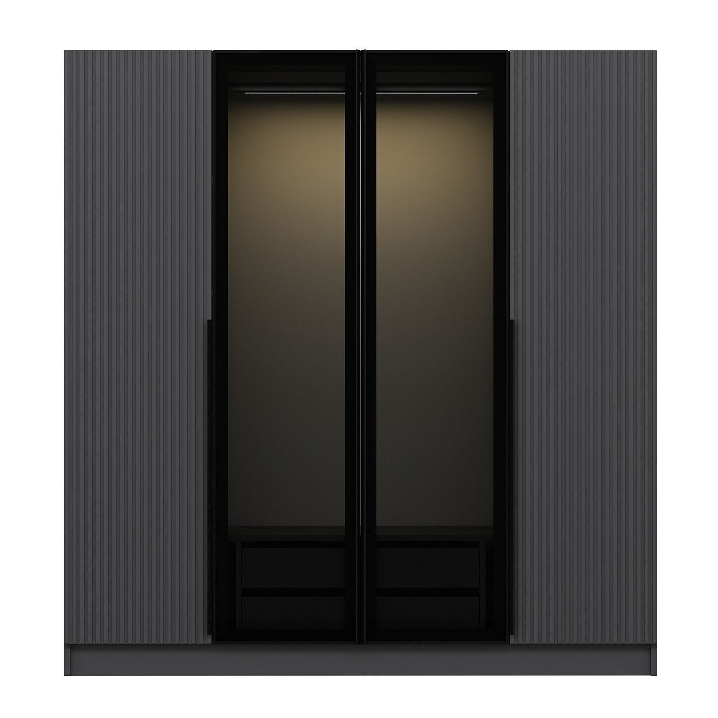 Ντουλάπα 180x210x52 εκ Anthracite Dark Grey 506MNR2494