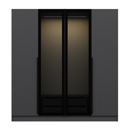 Ντουλάπα 180x210x52 εκ Anthracite Dark Grey 506MNR2494