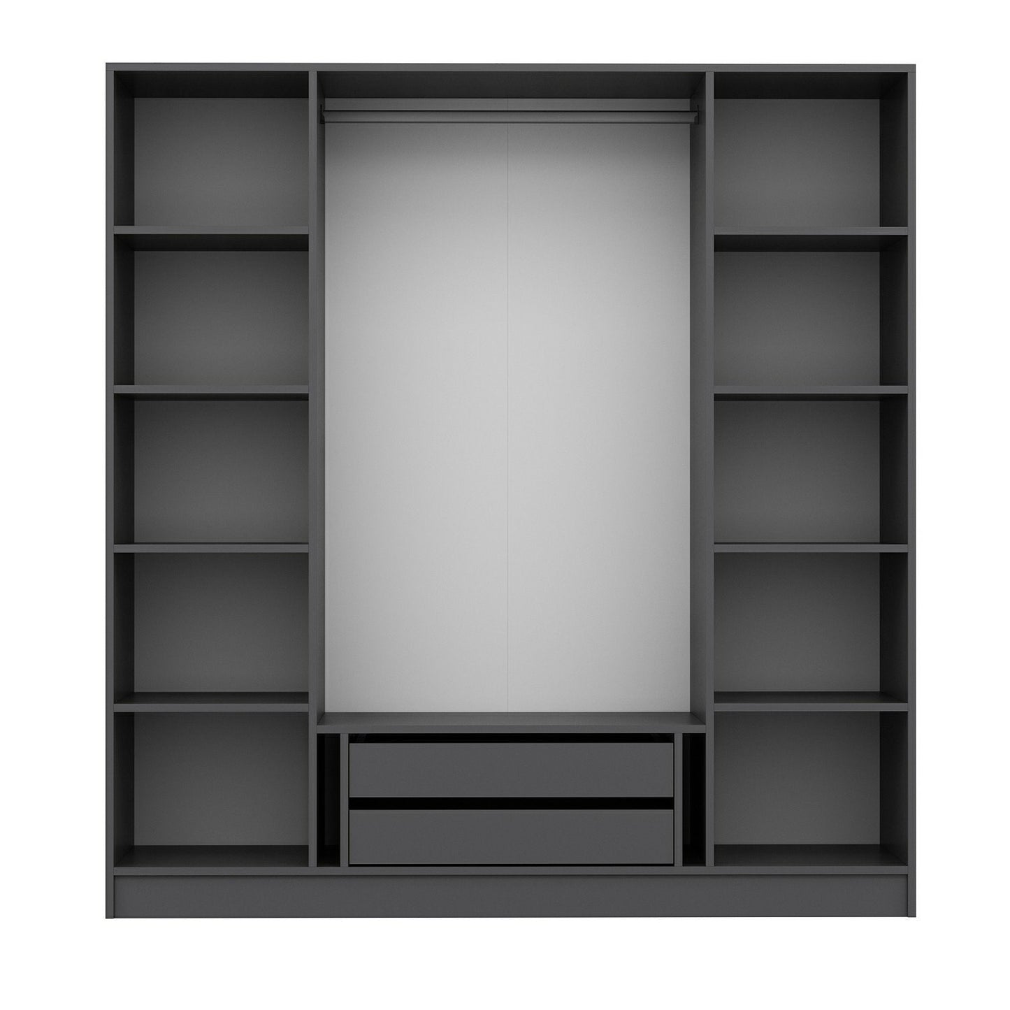 Ντουλάπα 180x210x52 εκ Anthracite Dark Grey 506MNR2494