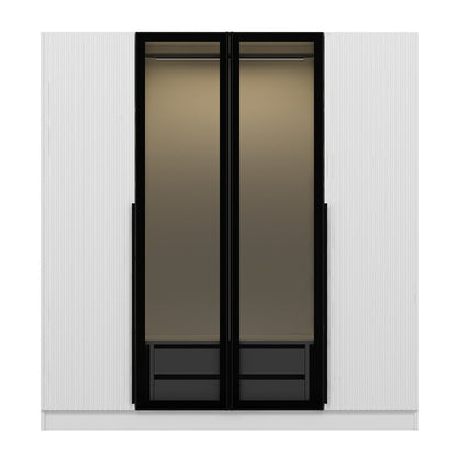 Ντουλάπα 180x210x52 εκ White Dark Grey 506MNR2495