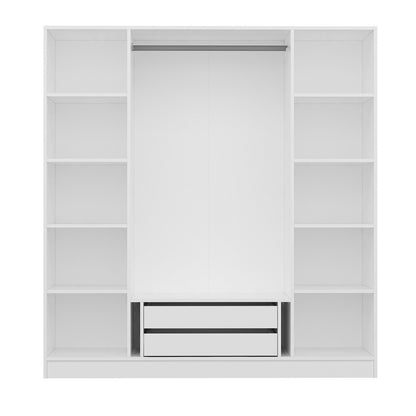 Ντουλάπα 180x210x52 εκ White Dark Grey 506MNR2495
