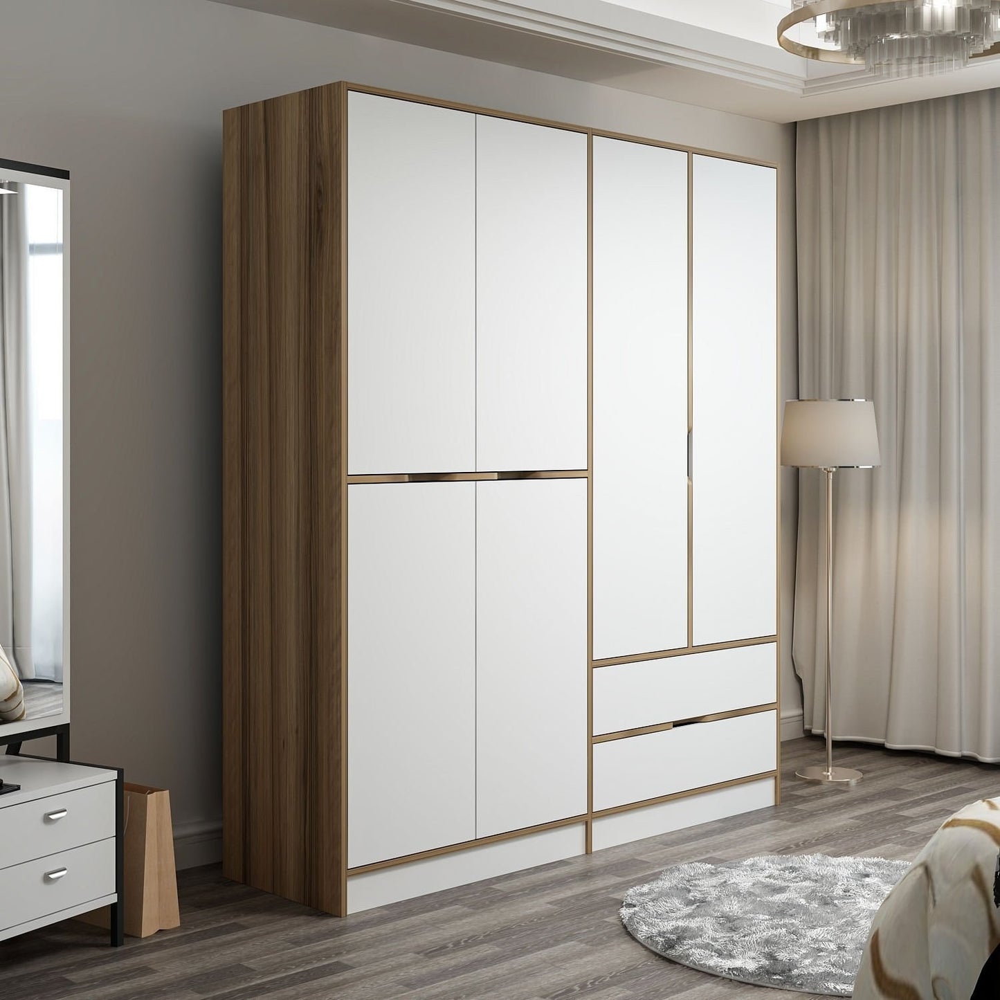 Ντουλάπα 185x208x52 εκ Dore 506MNR2497