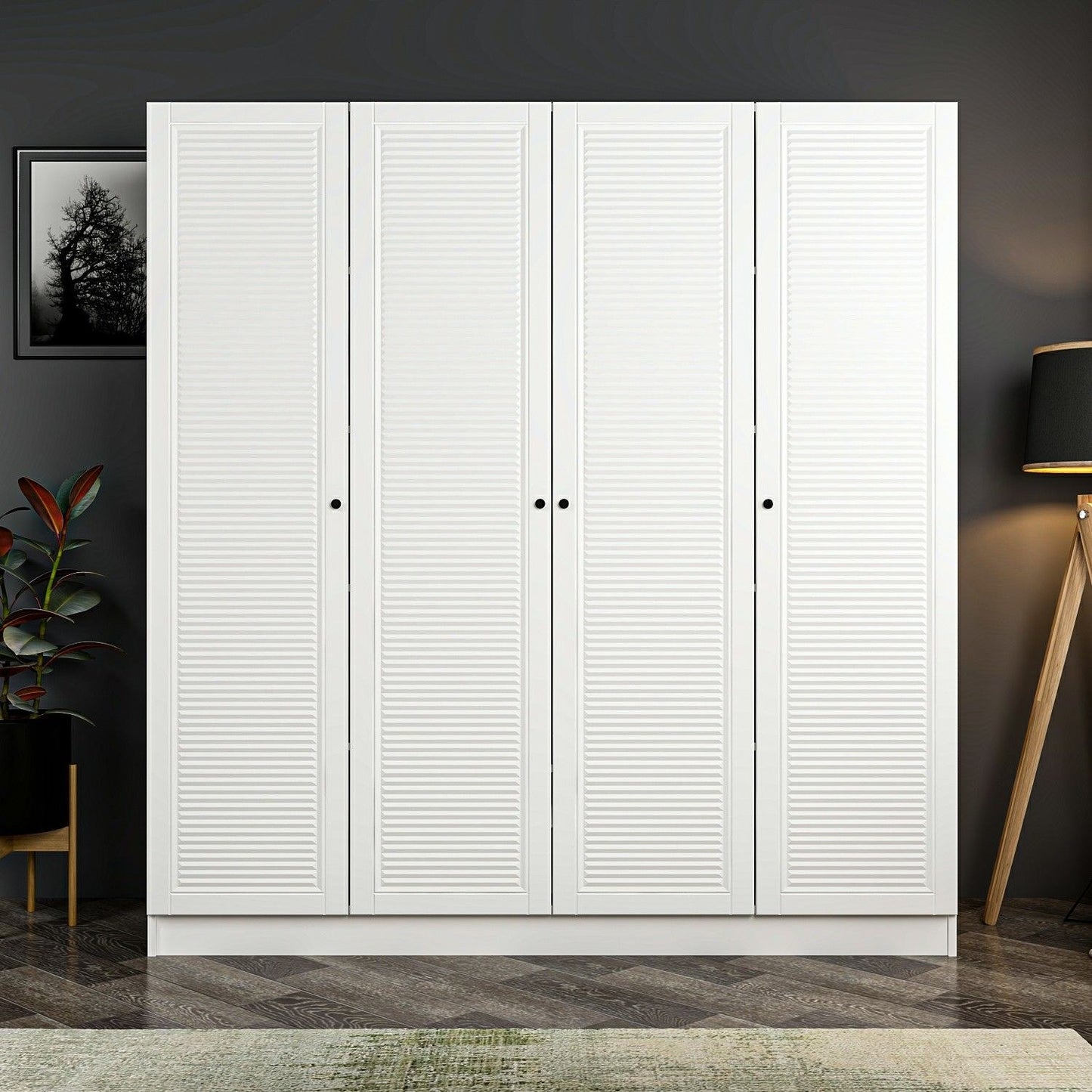 Ντουλάπα 180x190x52 εκ Λευκό 506MNR2498