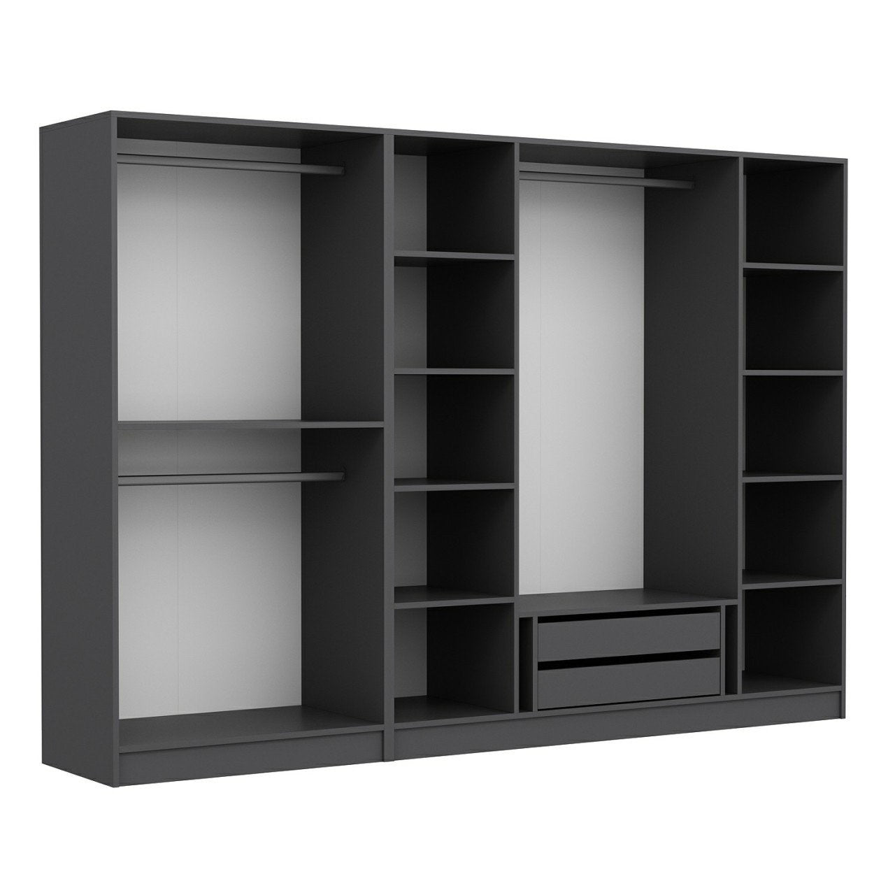 Ντουλάπα 270x210x52 εκ Ανθρακί 506MNR2504