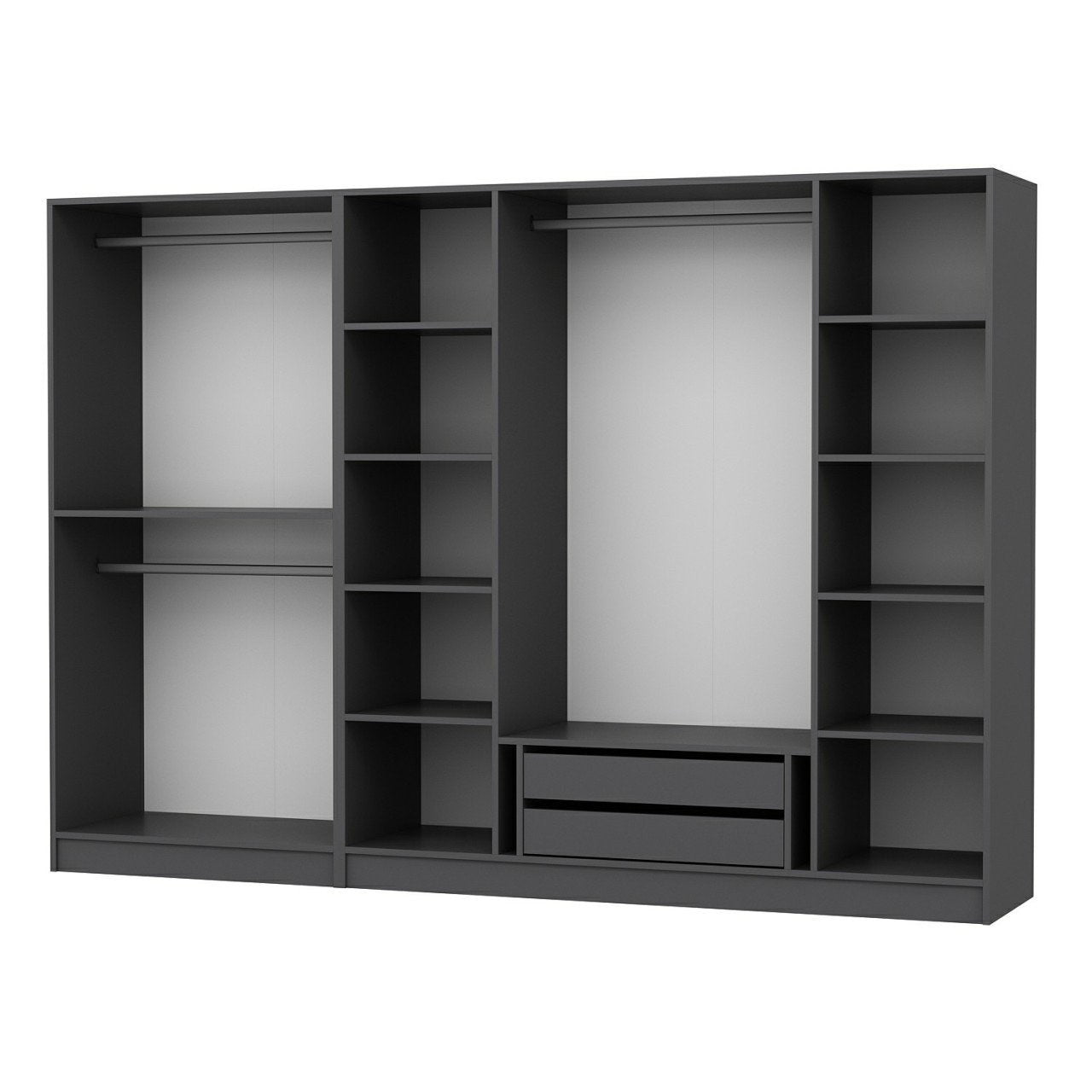 Ντουλάπα 270x210x52 εκ Ανθρακί 506MNR2504