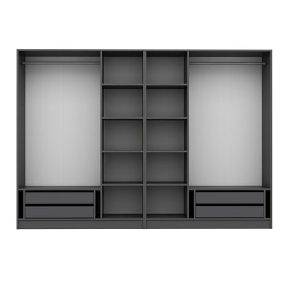 Ντουλάπα 270x190x52 εκ Ανθρακί 506MNR2507