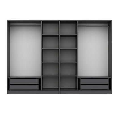 Ντουλάπα 270x210x52 εκ Ανθρακί 506MNR2508