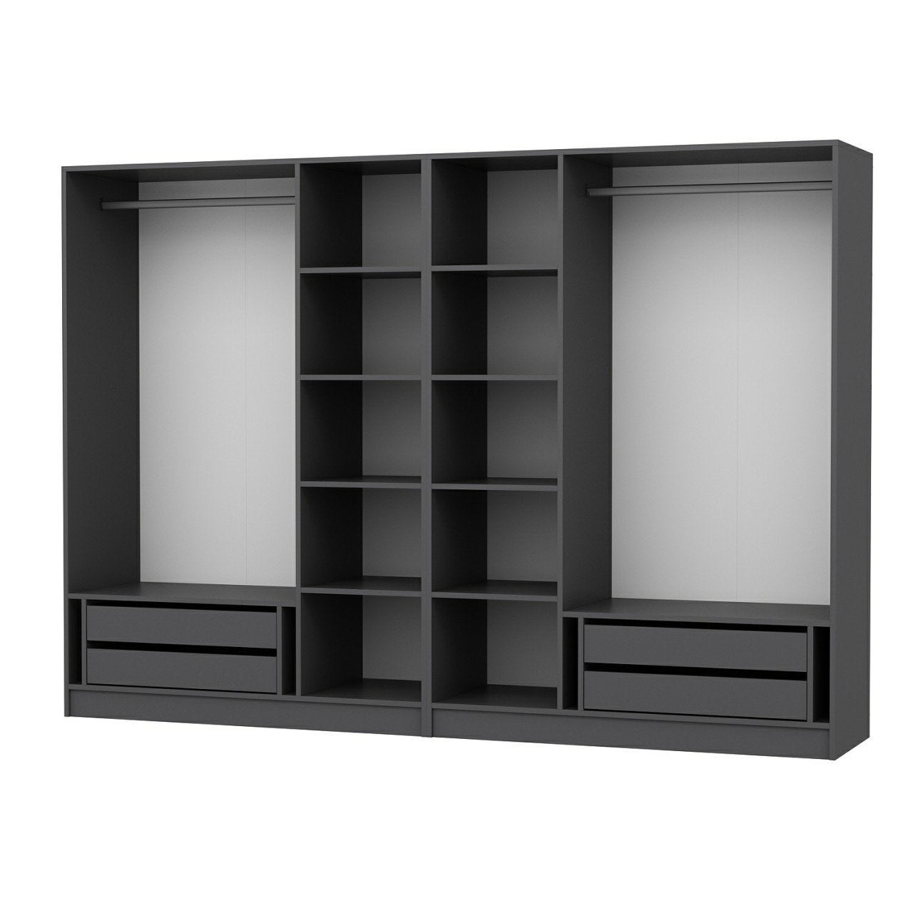 Ντουλάπα 270x210x52 εκ Ανθρακί 506MNR2508